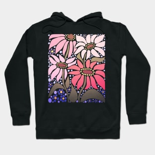 Summer flowers cute pink flowers for the summer time Boho wildflowers Hoodie